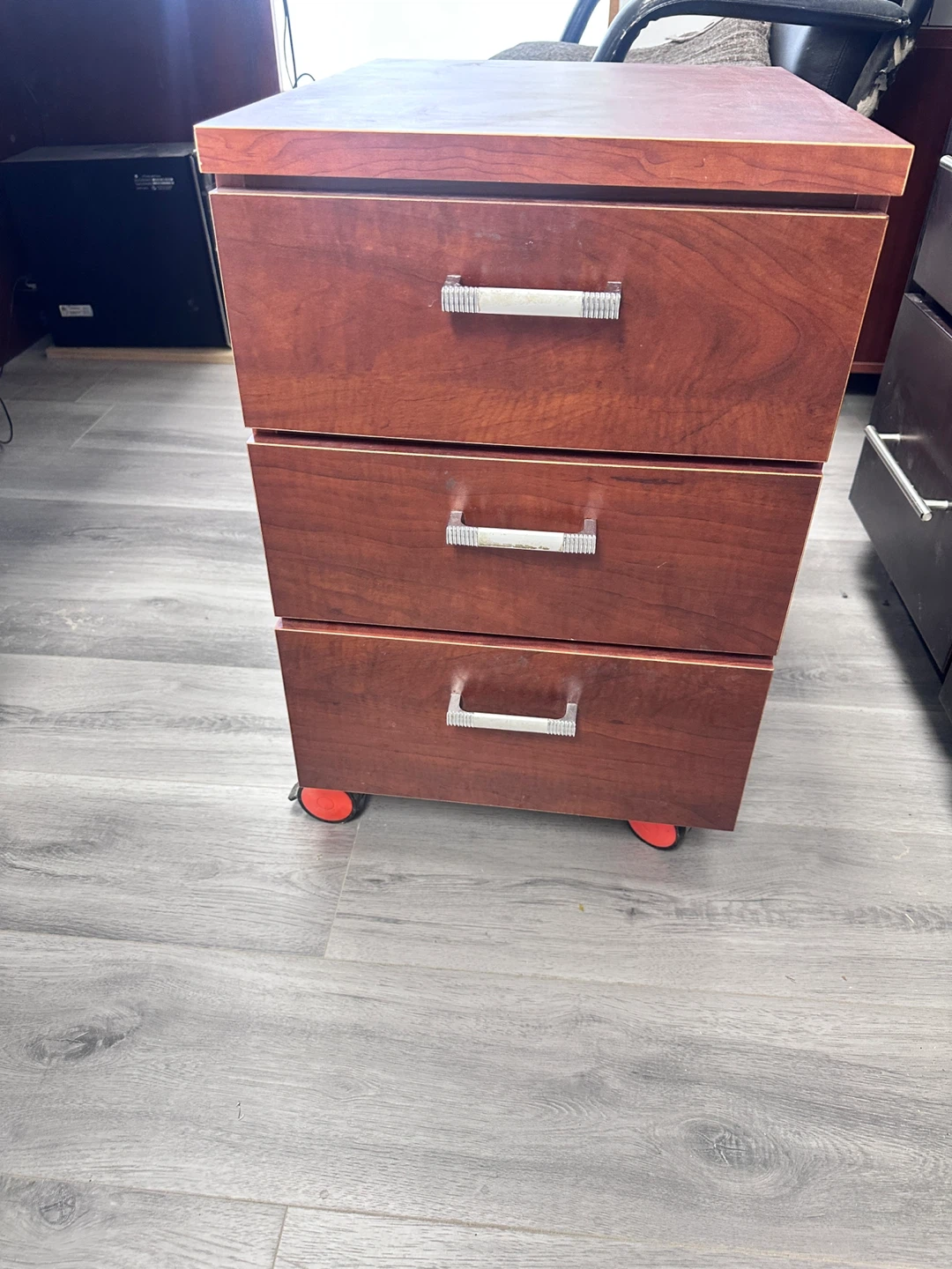 Cherry Finish Executive Desk with Drawer Pedestal - photo 5
