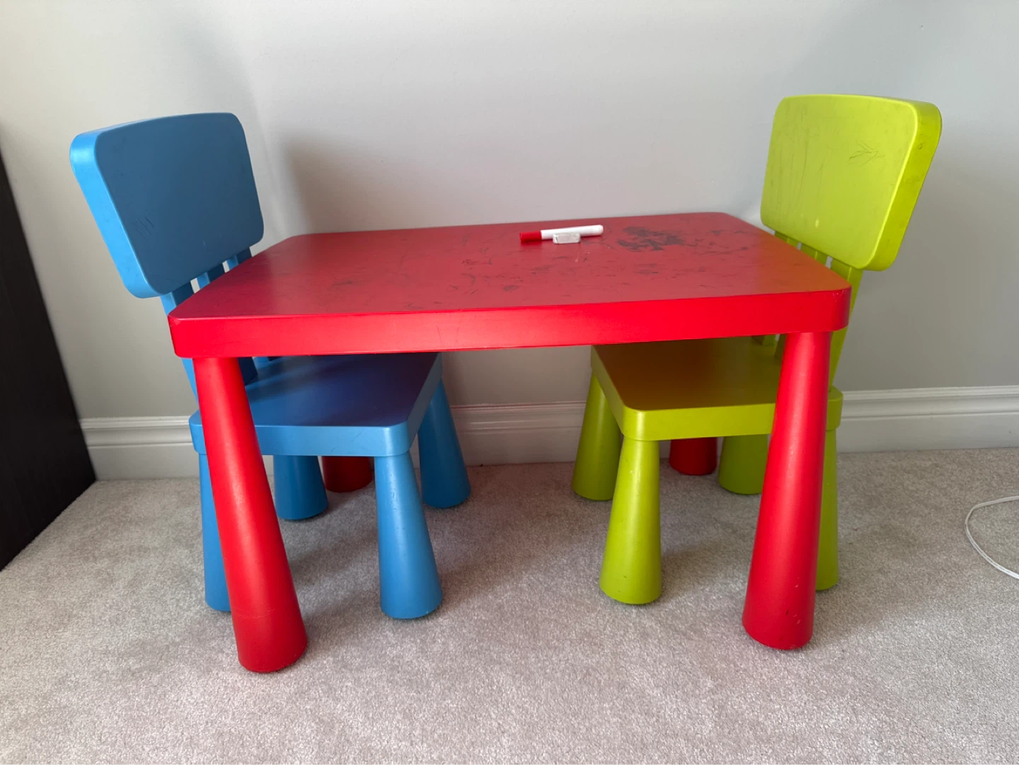 Children's Play Table and 2 Chairs Set
