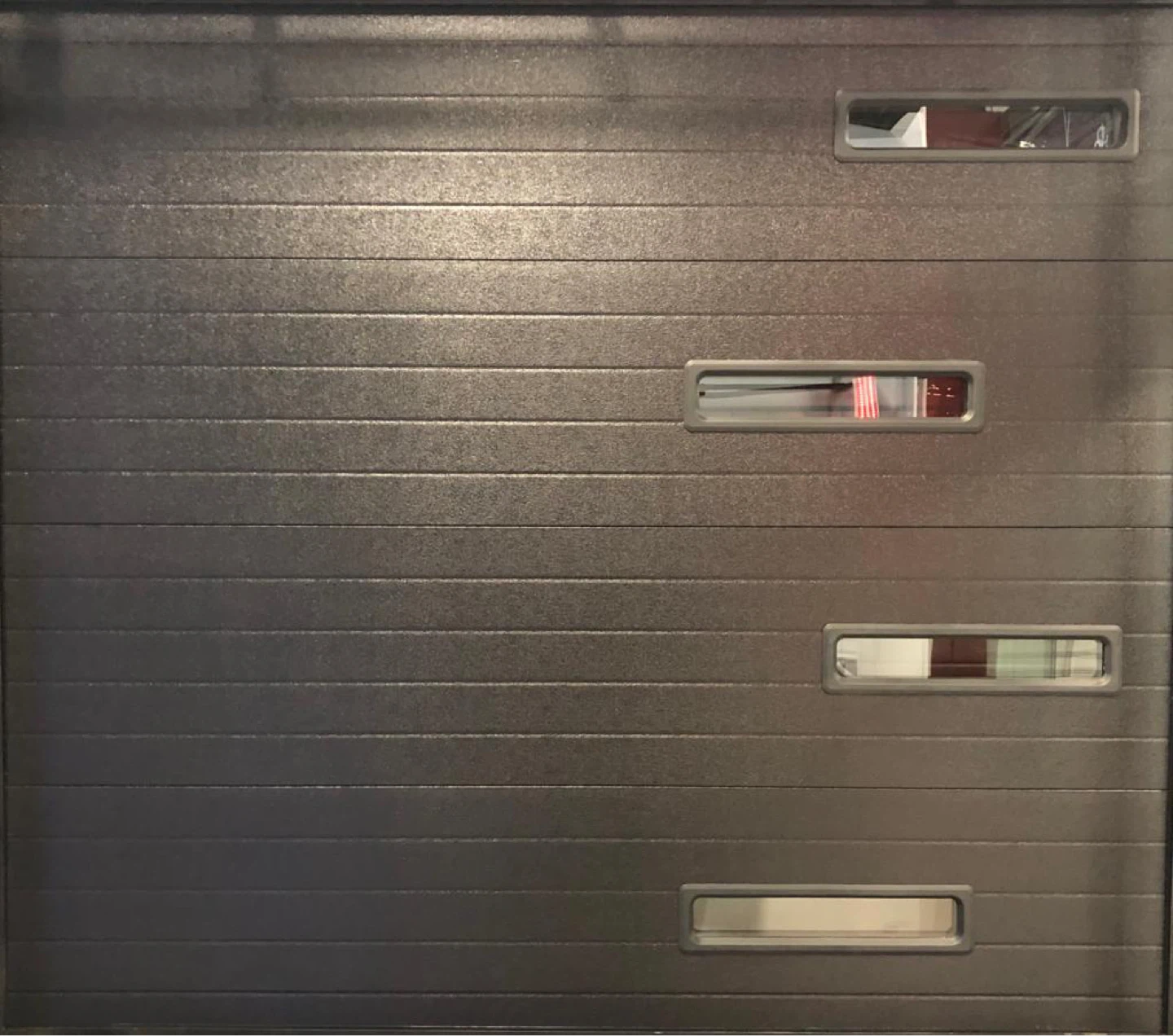 Black Insulated Garage Door with Windows