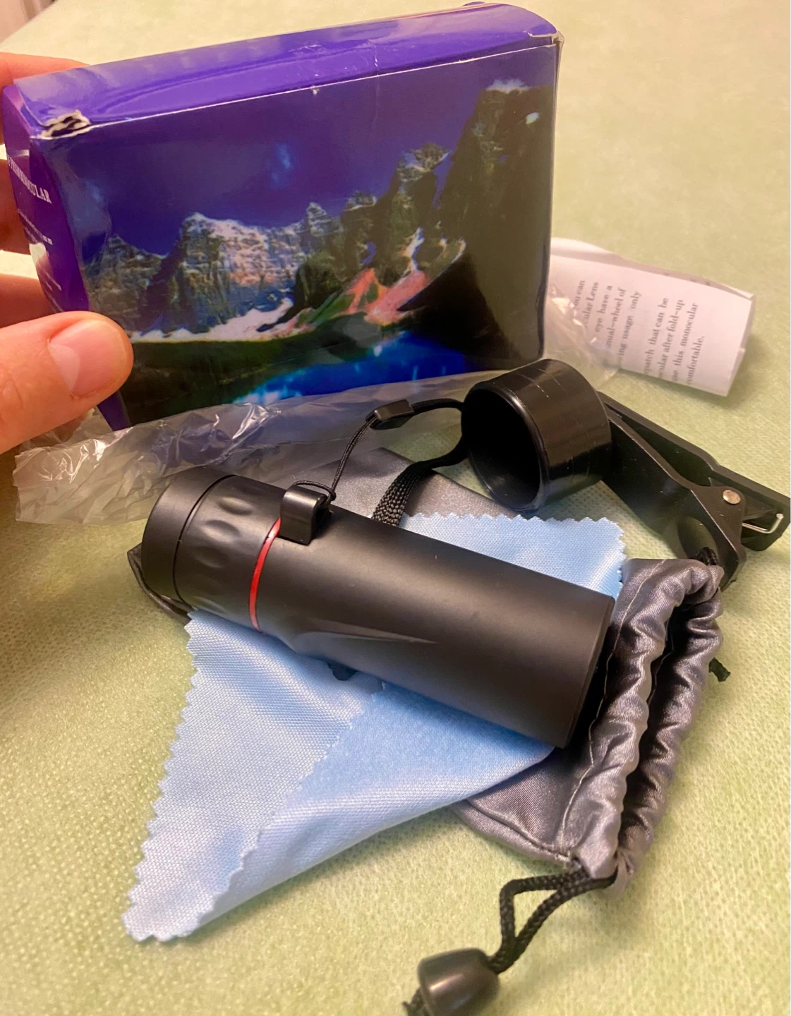 Black Monocular Telescope 8x Magnification