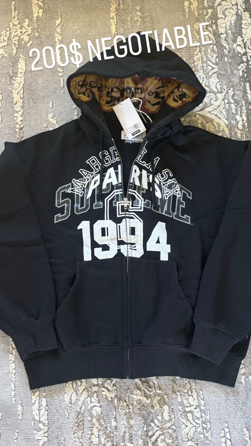 Supreme x Maison Margiela Zip Hoodie Black 1994