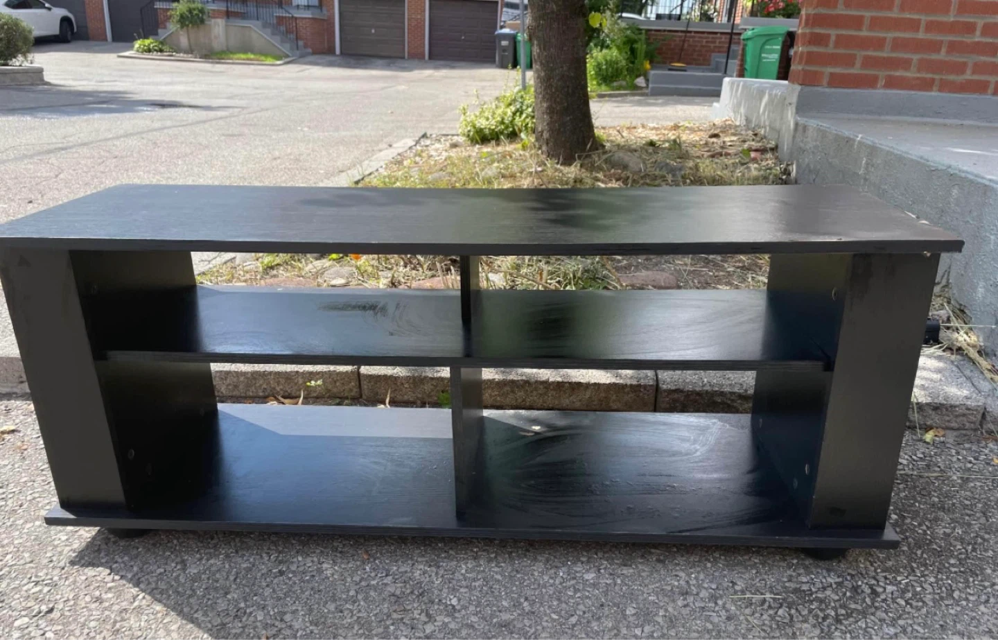 Black Entertainment Unit with Shelves