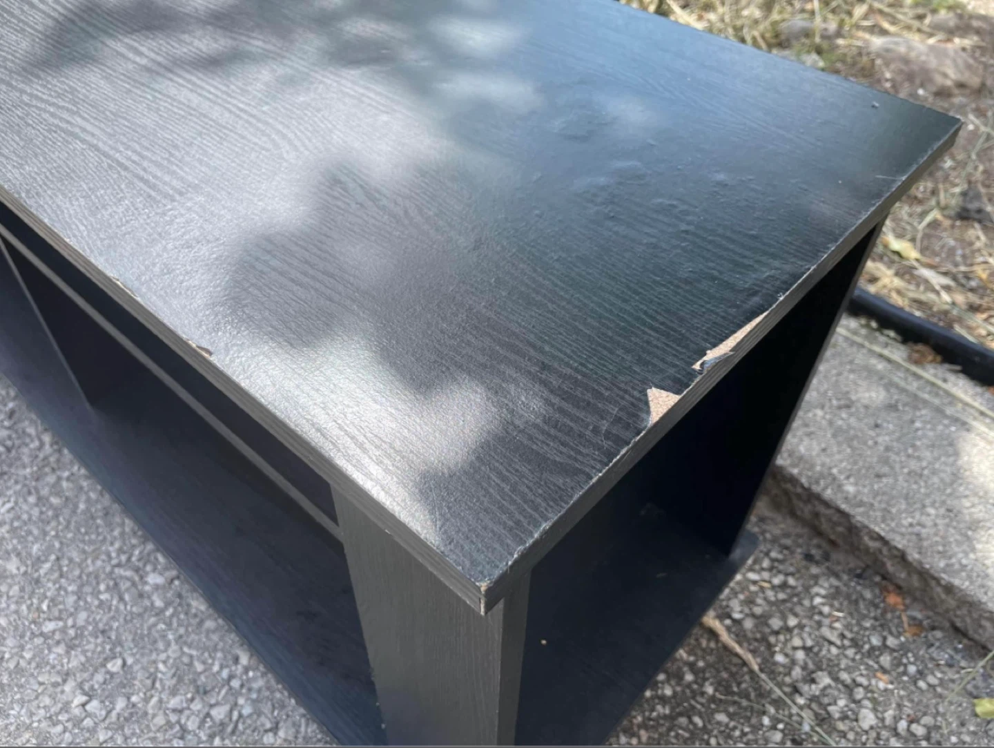 Black Entertainment Unit with Shelves - photo 4