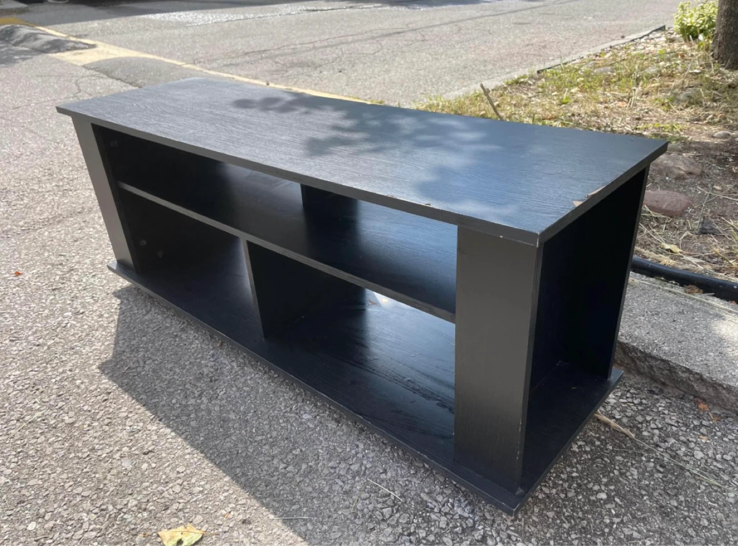 Black Entertainment Unit with Shelves - photo 3