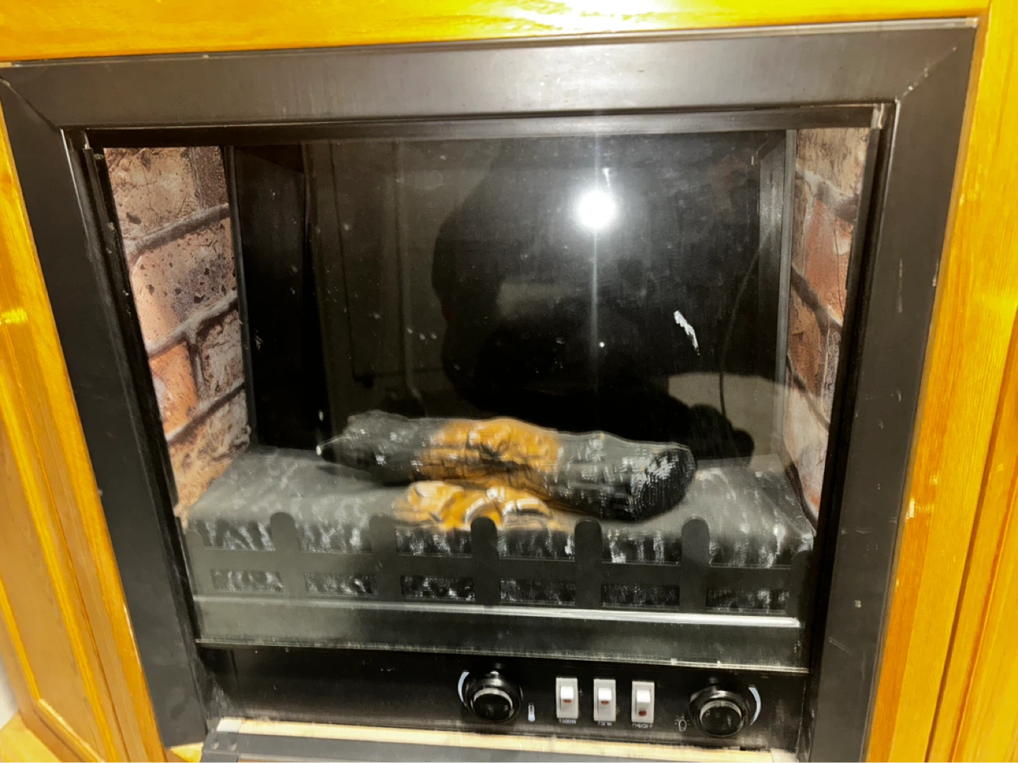 Wooden Corner Electric Fireplace - photo 4