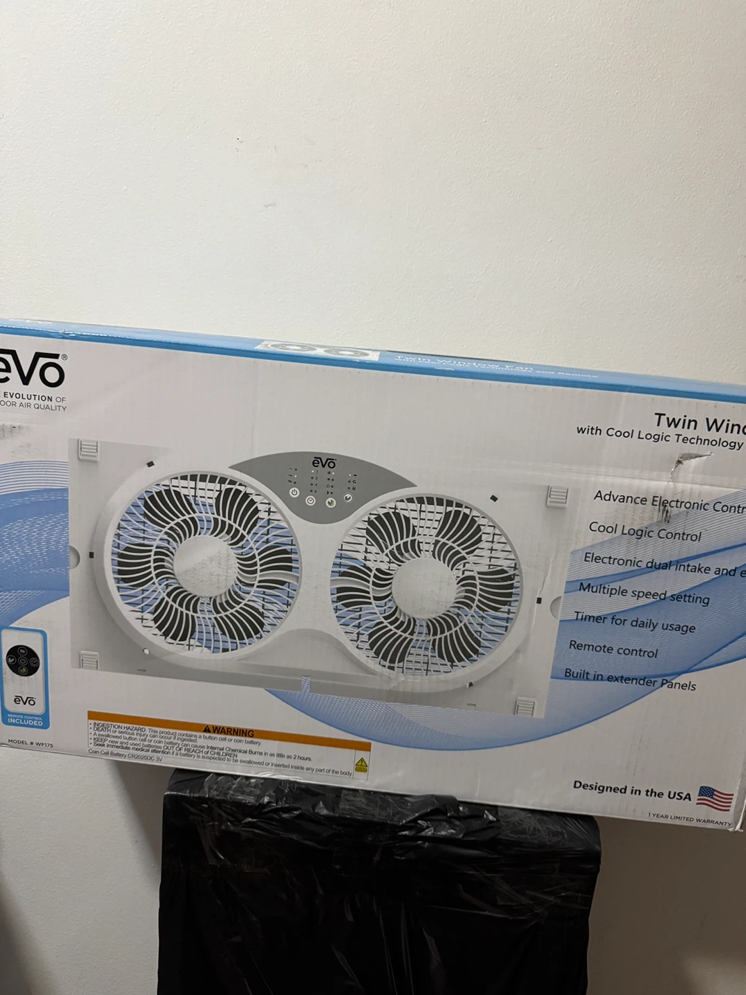 EVO Twin Window Fan with Remote Control - photo 4