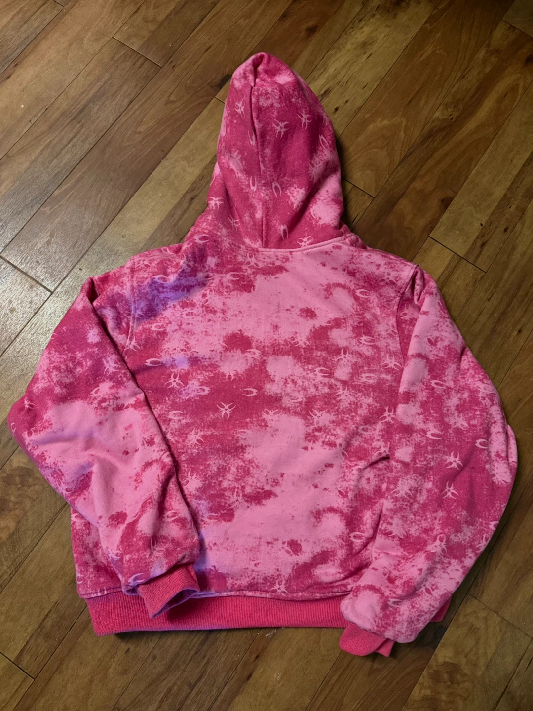 Pink Leopard reversible Studded Hoodie - photo 4