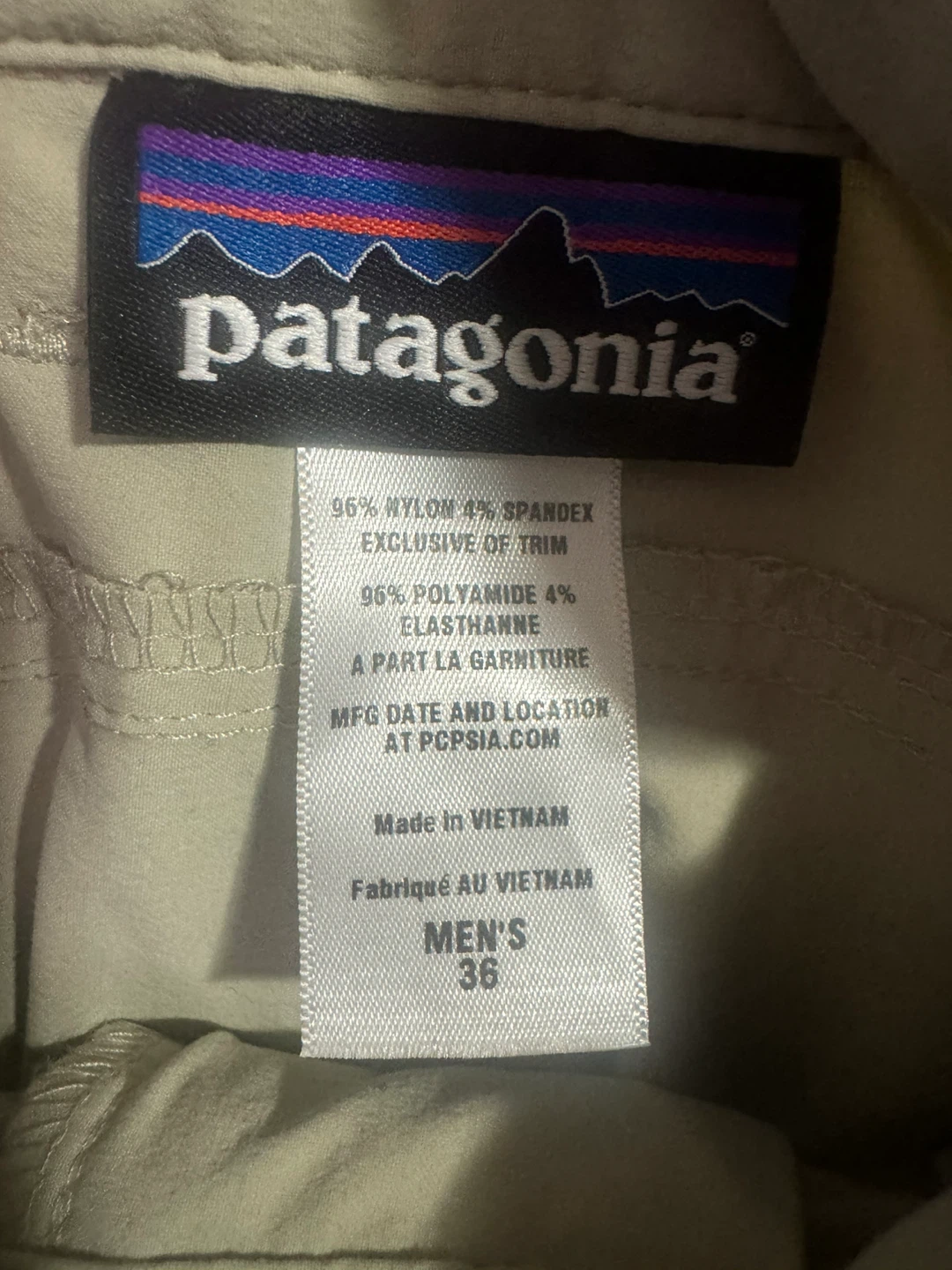 Patagonia Men's Size 36 Khaki Nylon/Spandex Cargo Pants - photo 3