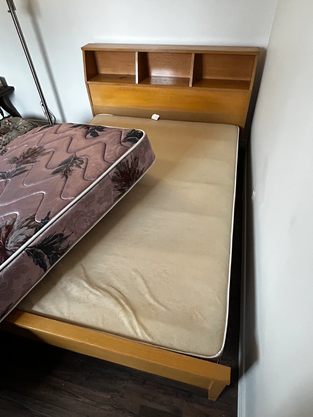Wooden bed frame, Queen Size Mattress with box spring - photo 4