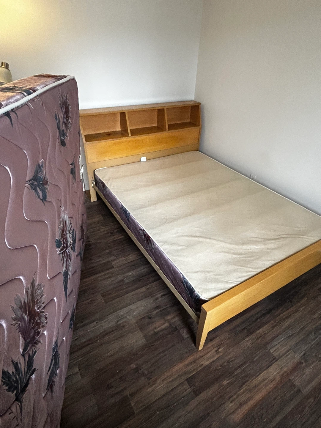 Wooden bed frame, Queen Size Mattress with box spring - photo 3