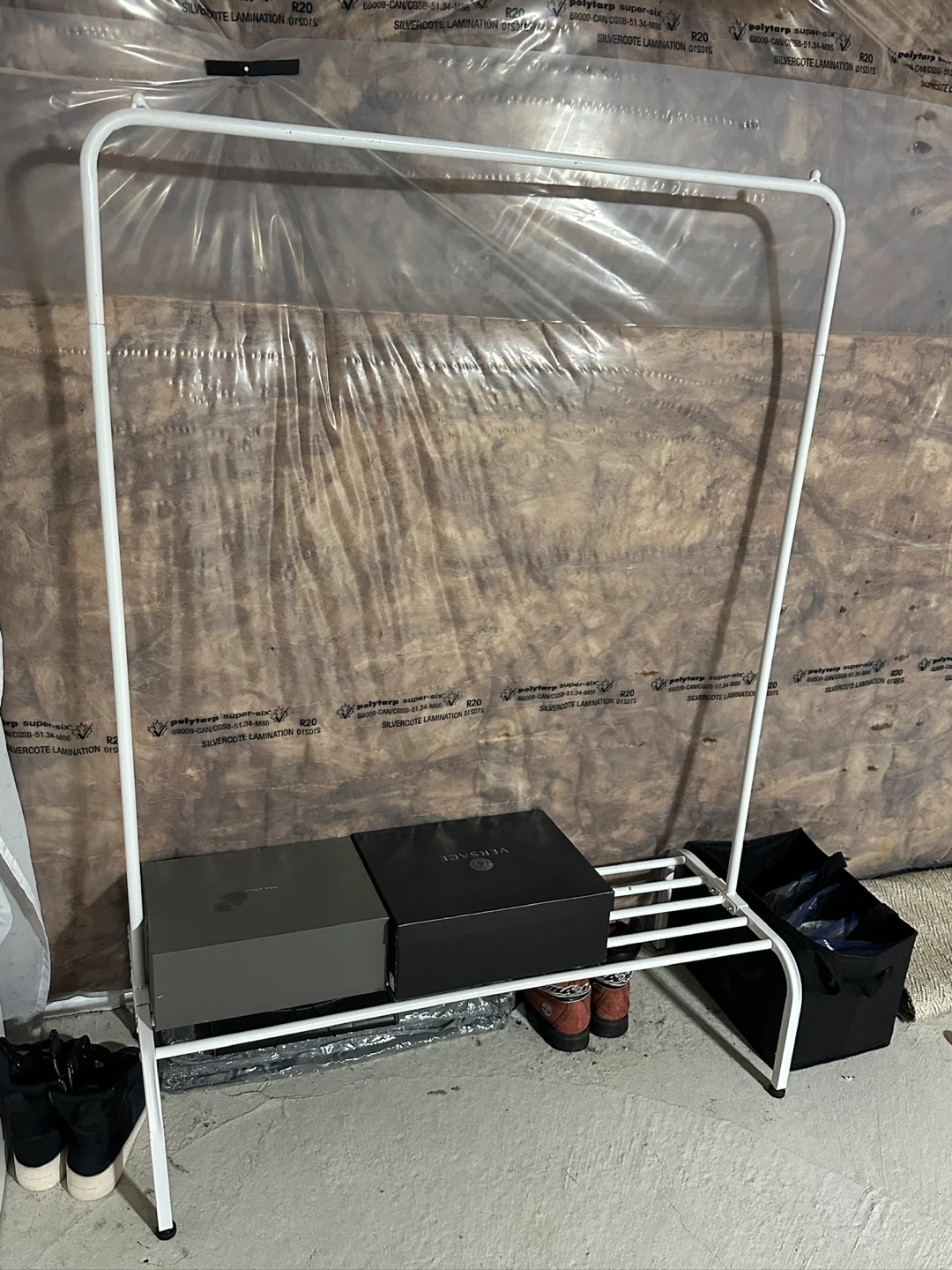 White Metal Clothes Rack