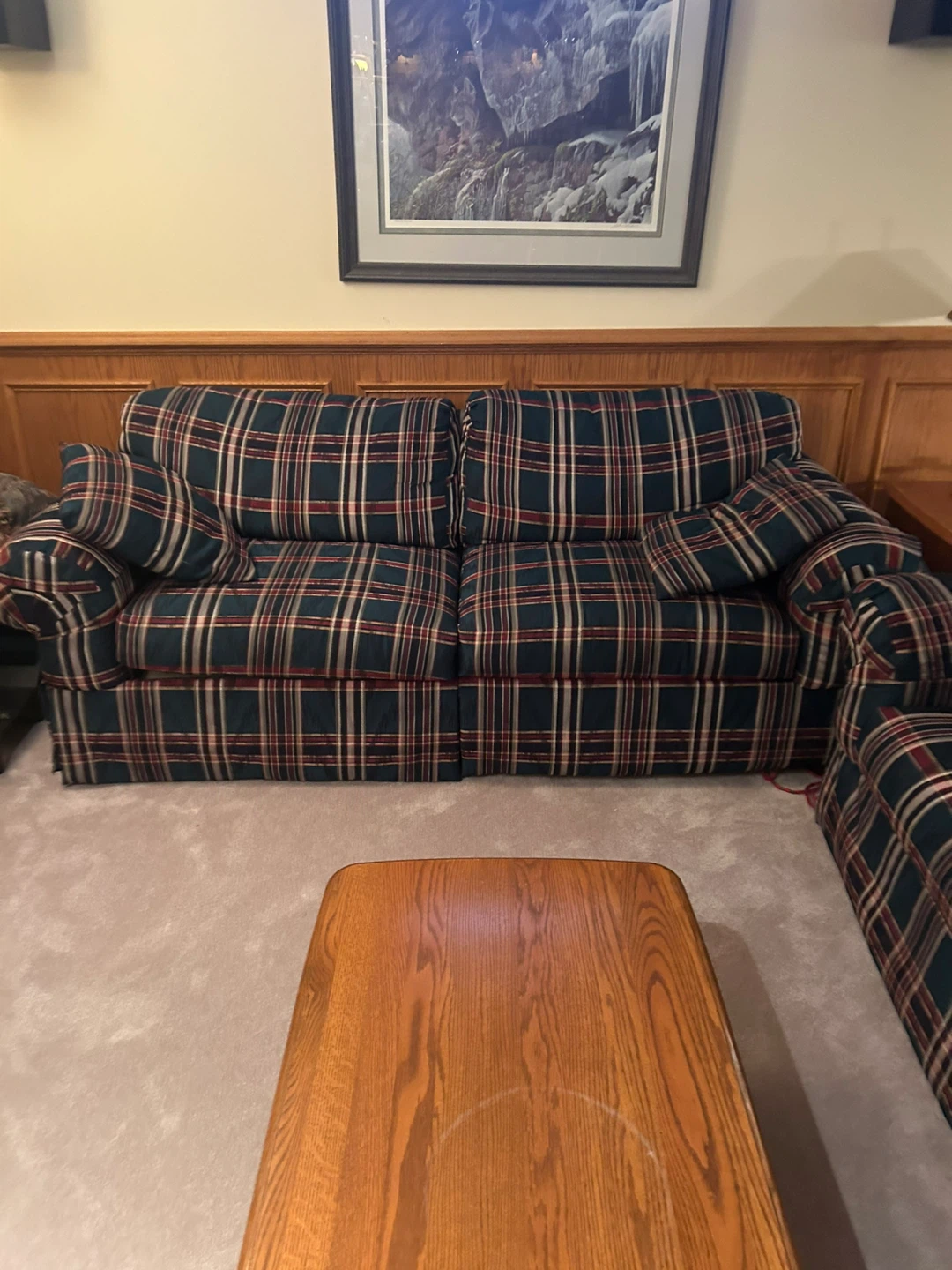 Tartan Plaid Sofa and Loveseat Set - photo 2