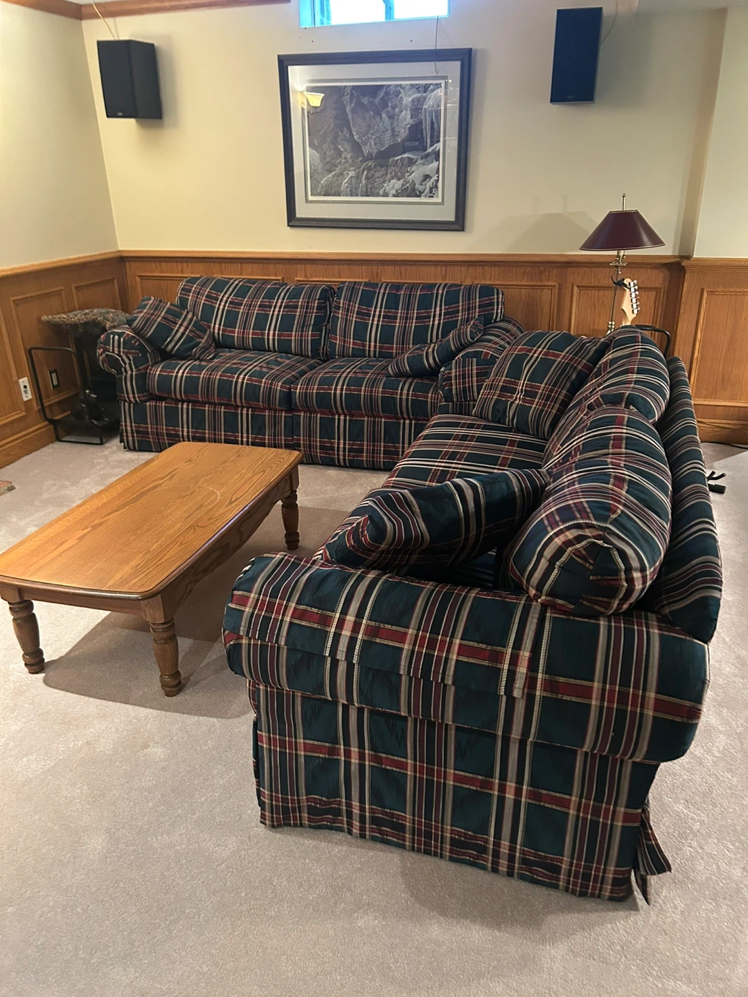 Tartan Plaid Sofa and Loveseat Set - photo 3