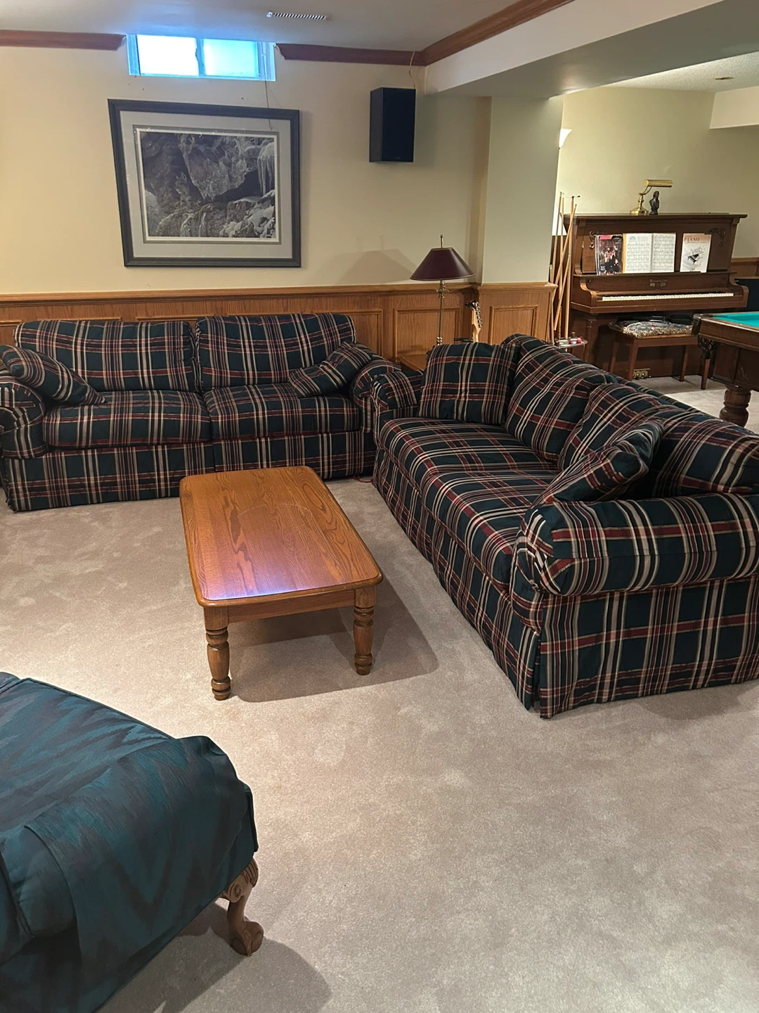 Tartan Plaid Sofa and Loveseat Set - photo 4
