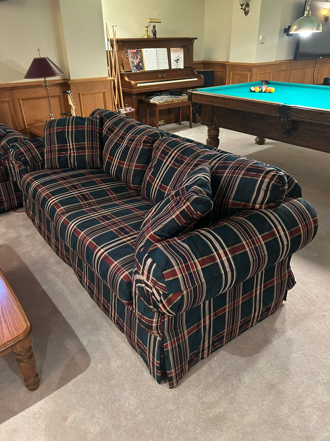Tartan Plaid Sofa and Loveseat Set