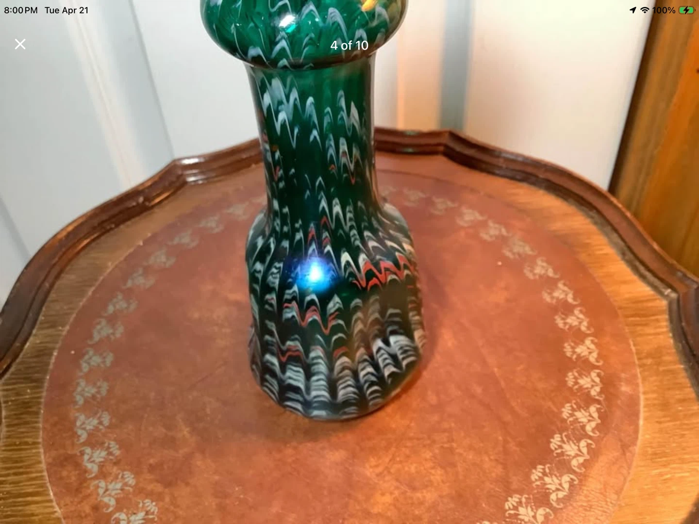 Art Nouveau Austrian Kralik Loetz Art Glass S Silver Collar 🐞 - photo 4