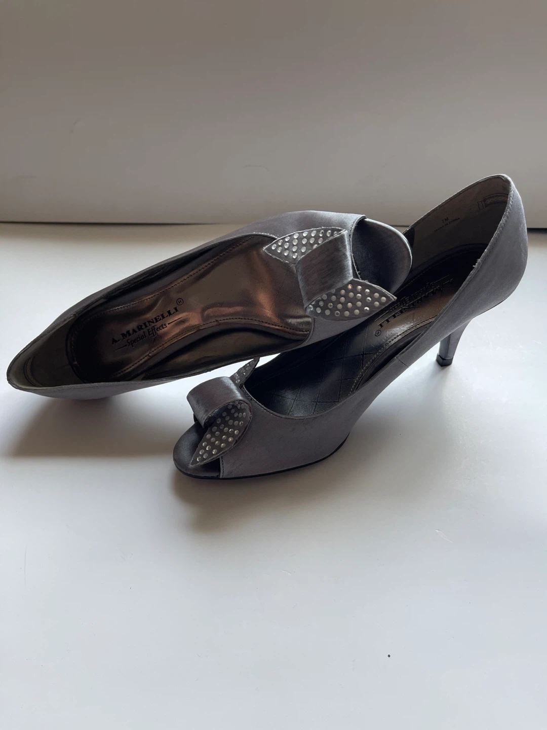 A. Marinelli Peep Toe Heels