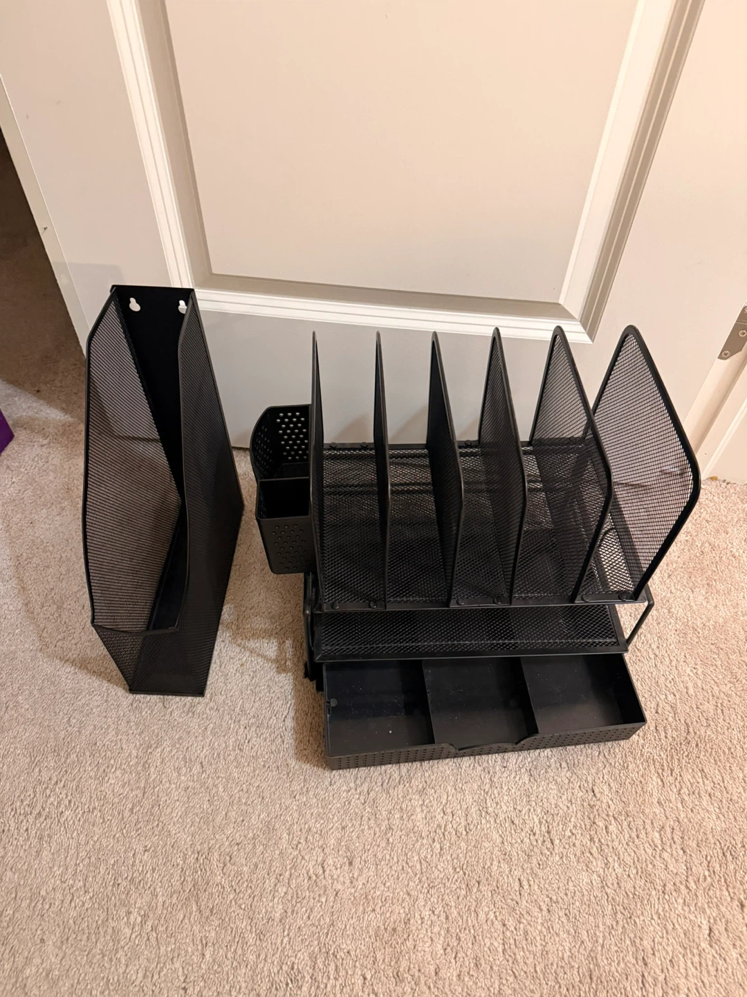 Black Mesh Desk Organizer Set
