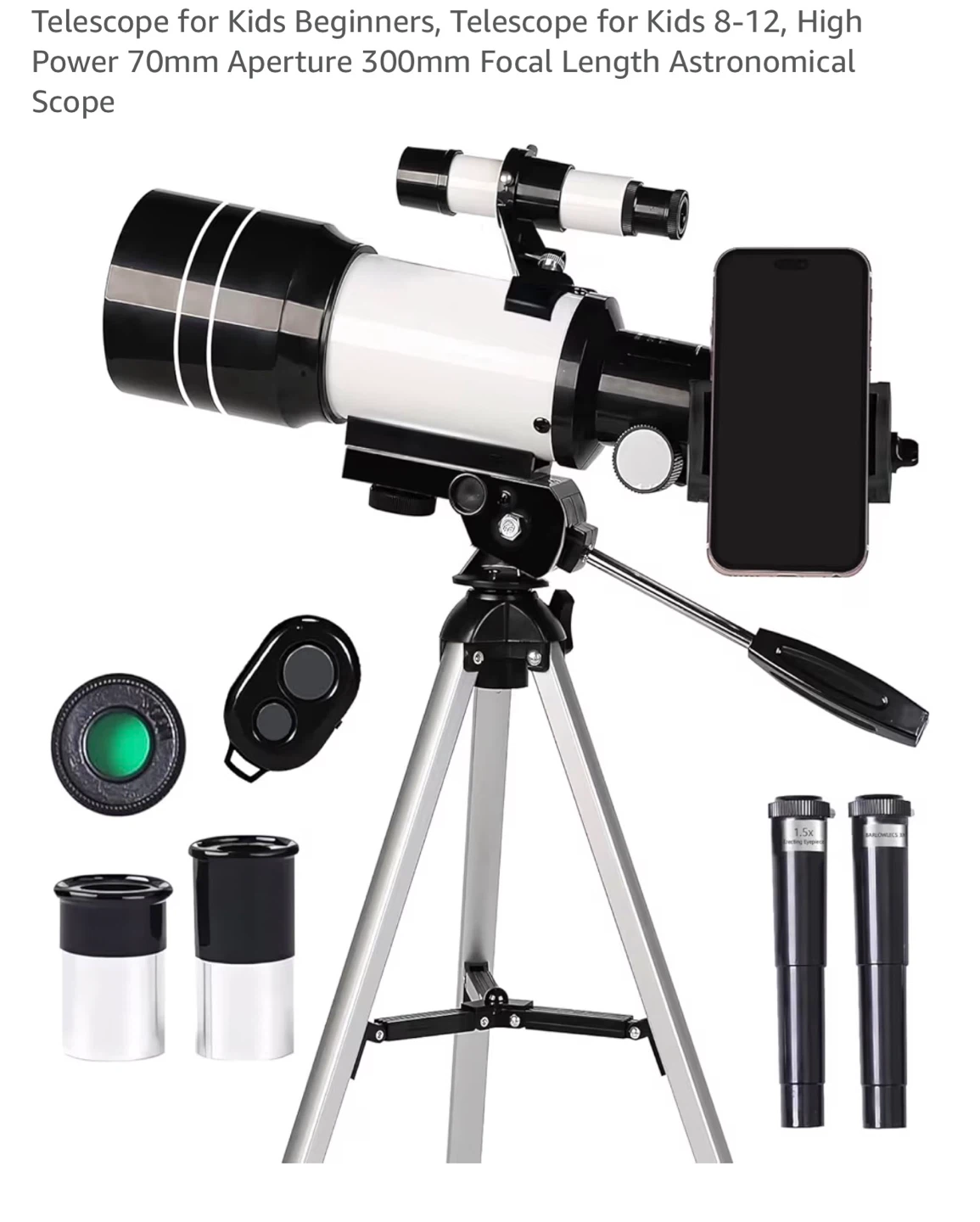 F30070M Astronomical Telescope for Kids Beginners - photo 2