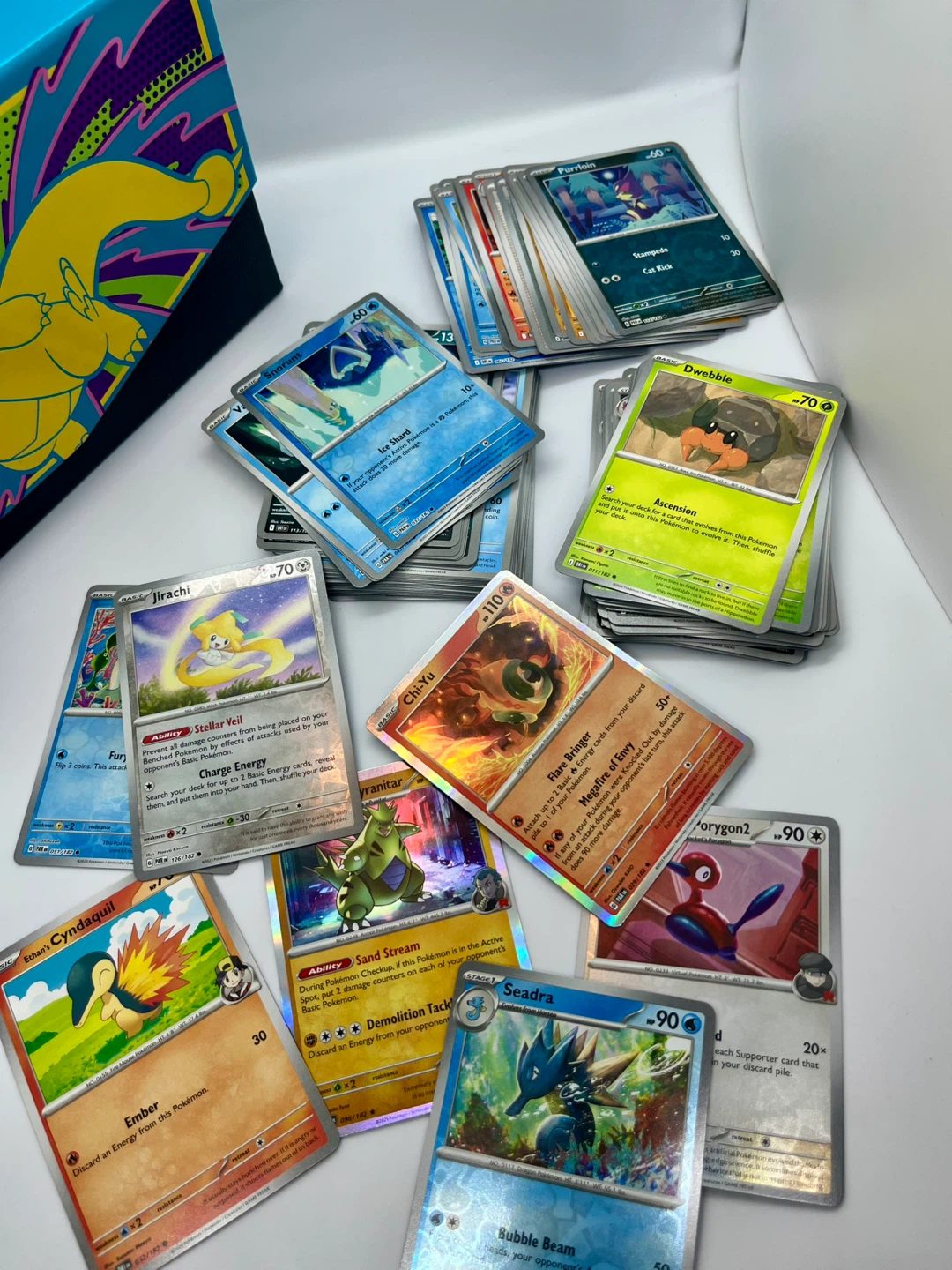 100 Pokemon Cards Lot With Holo & Reverse Holo