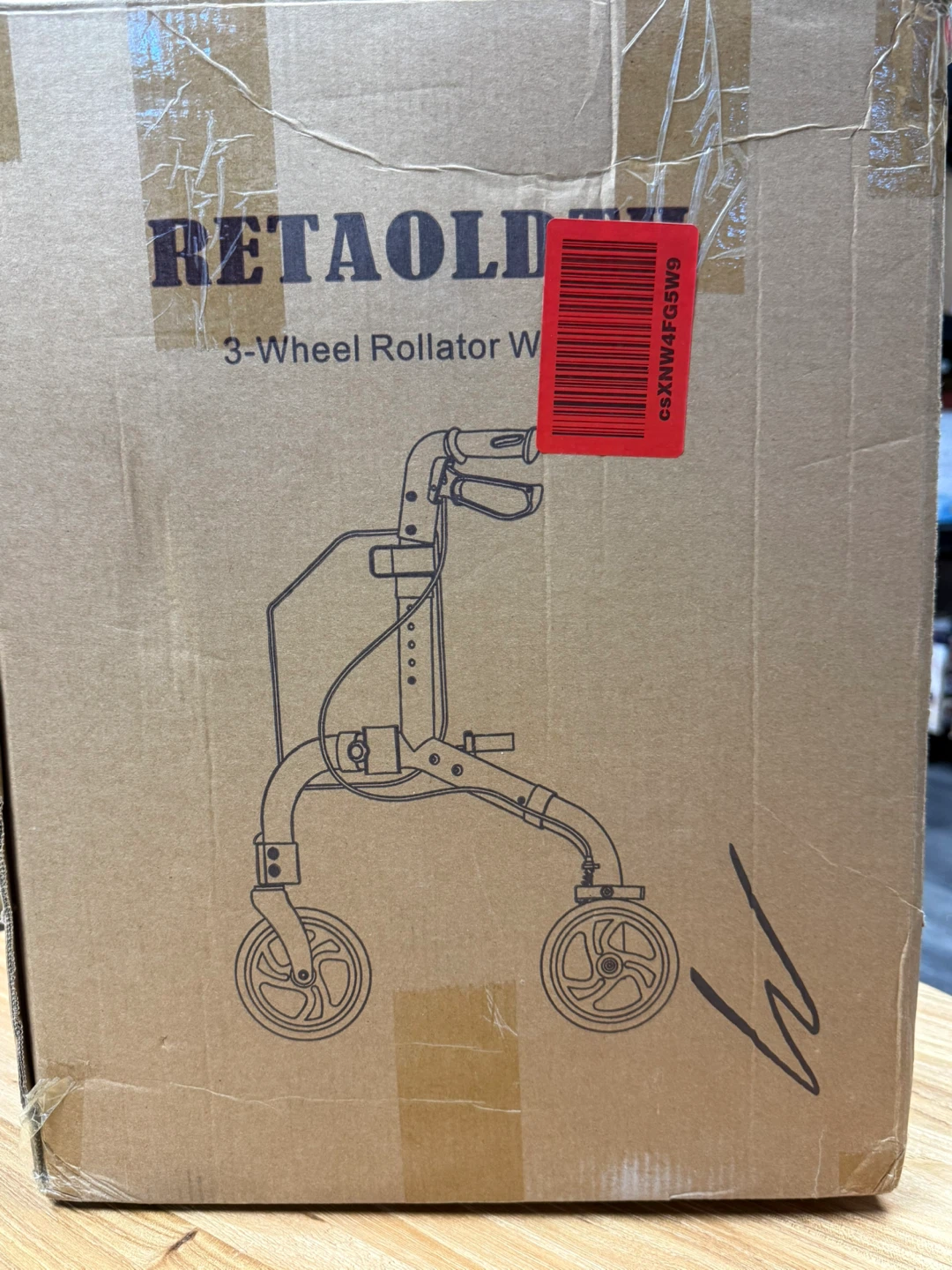 Retaoldth 3-Wheel Rollator Walker