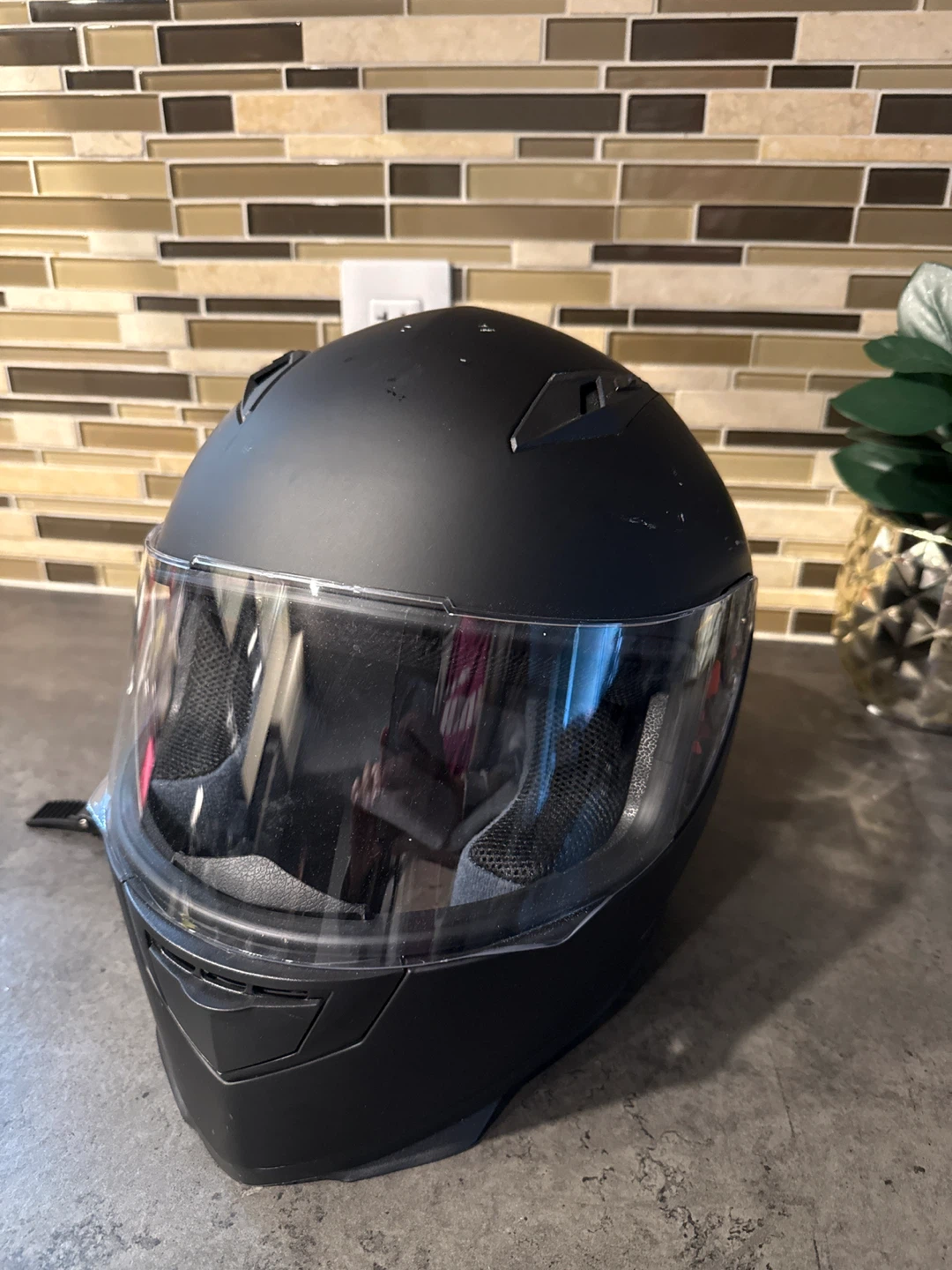 ILM Motorcycle Helmet - Matte Black - photo 2