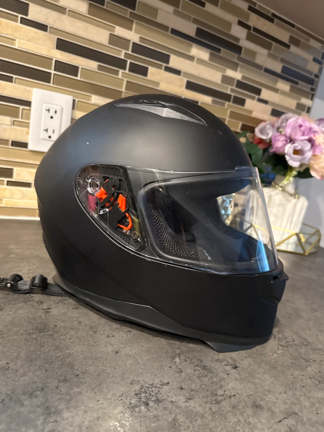ILM Motorcycle Helmet - Matte Black