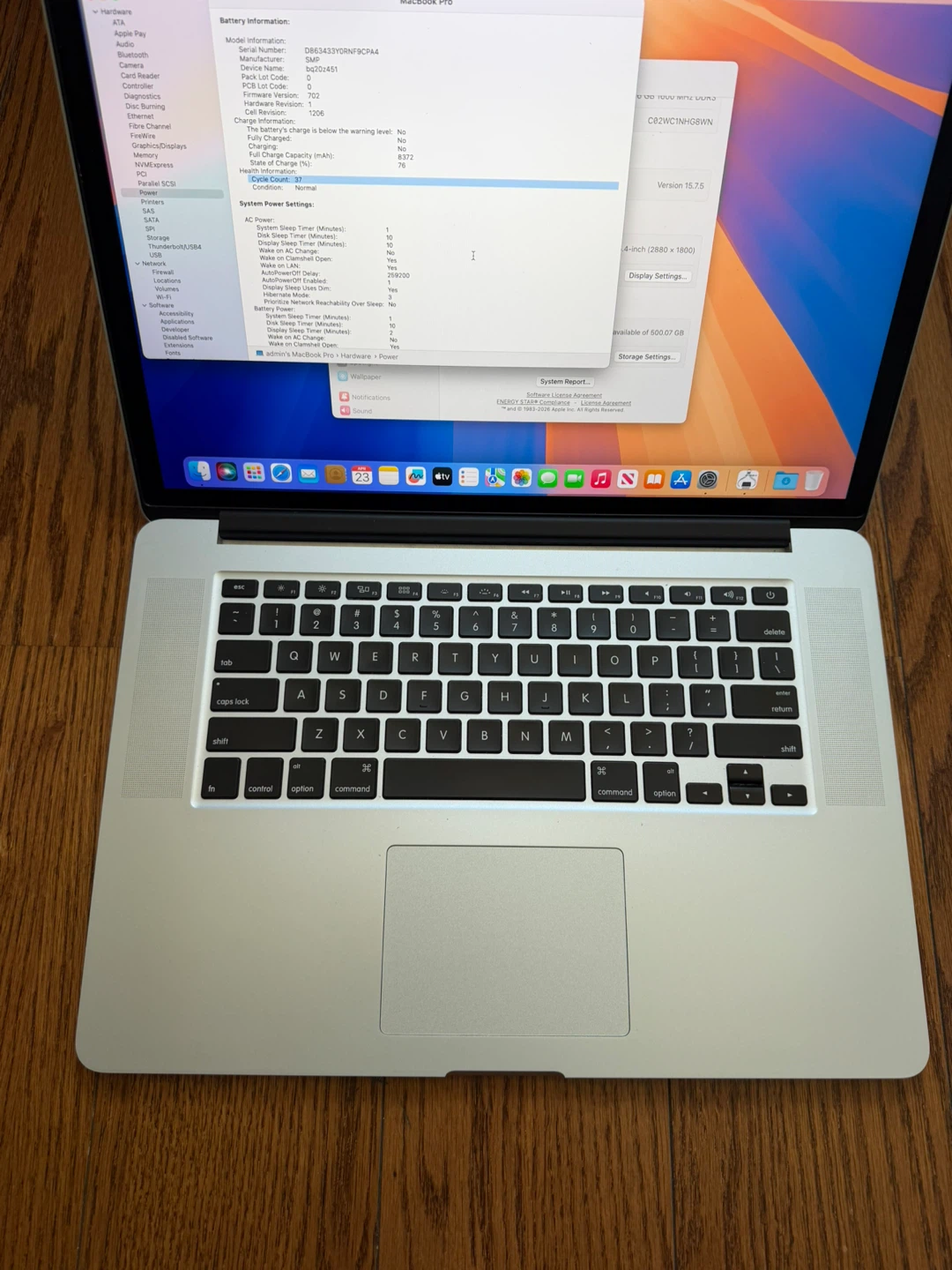 MacBook Pro 15” 2015/16GB RAM/512GB SSD/Low Battery Cycle - photo 5