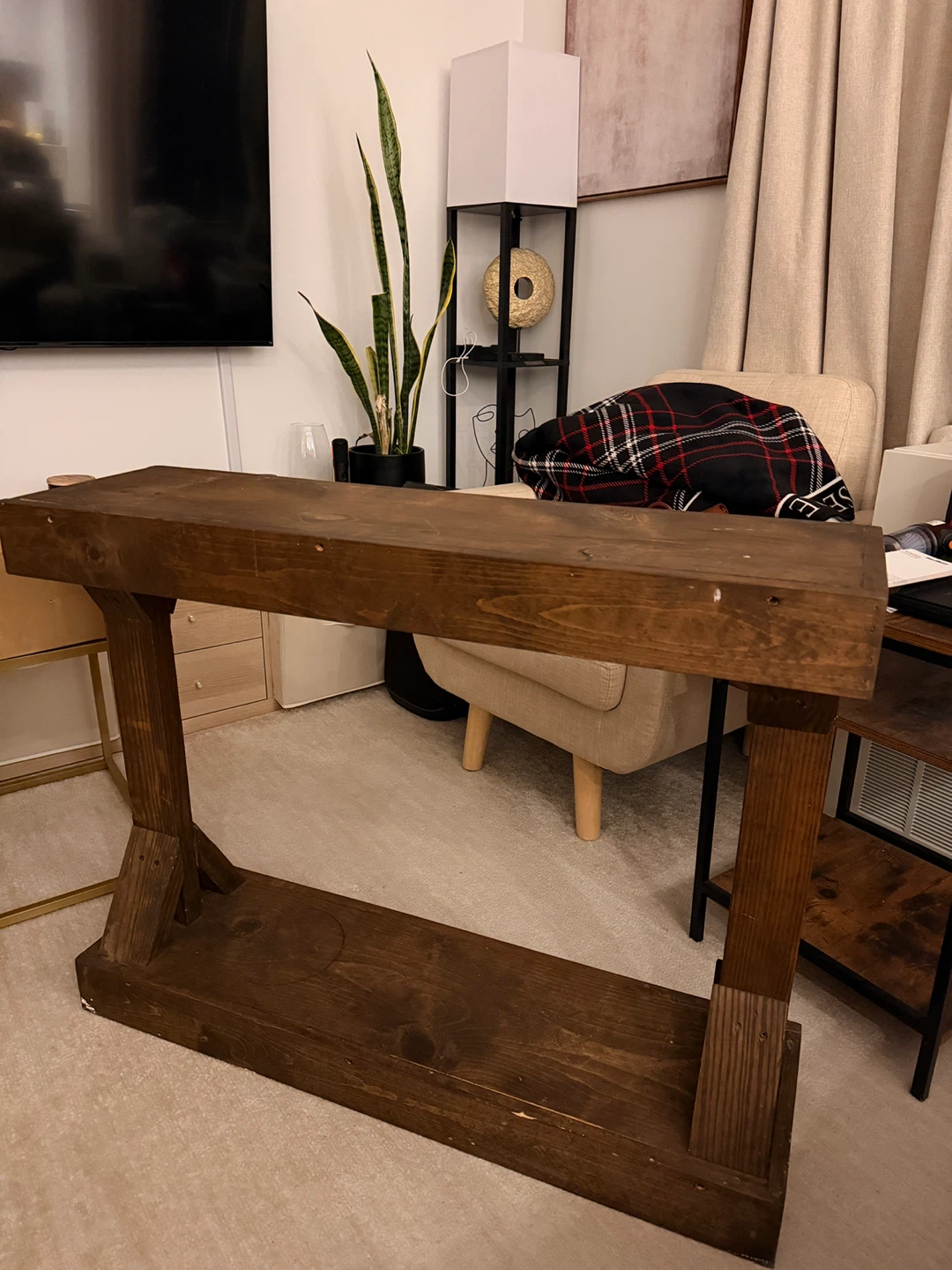 Rustic Wood Console Table - photo 2