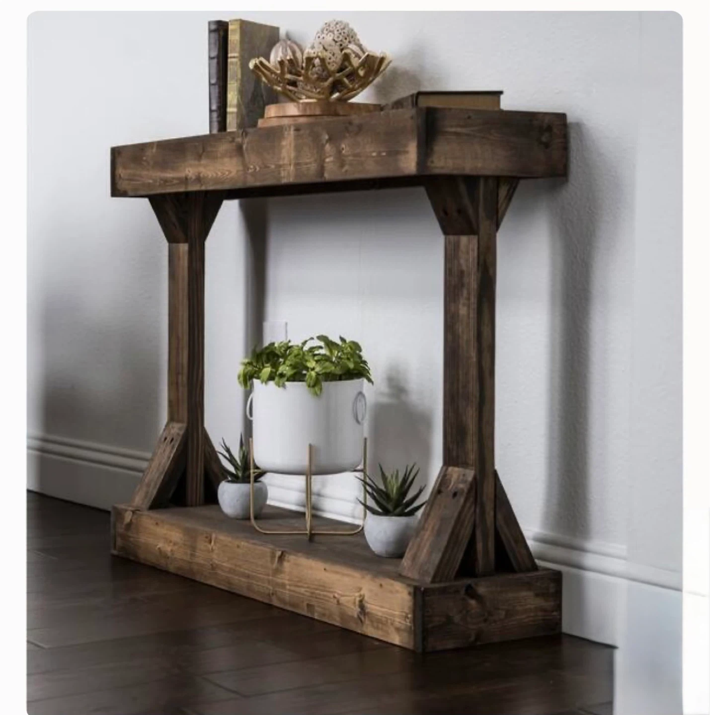 Rustic Wood Console Table