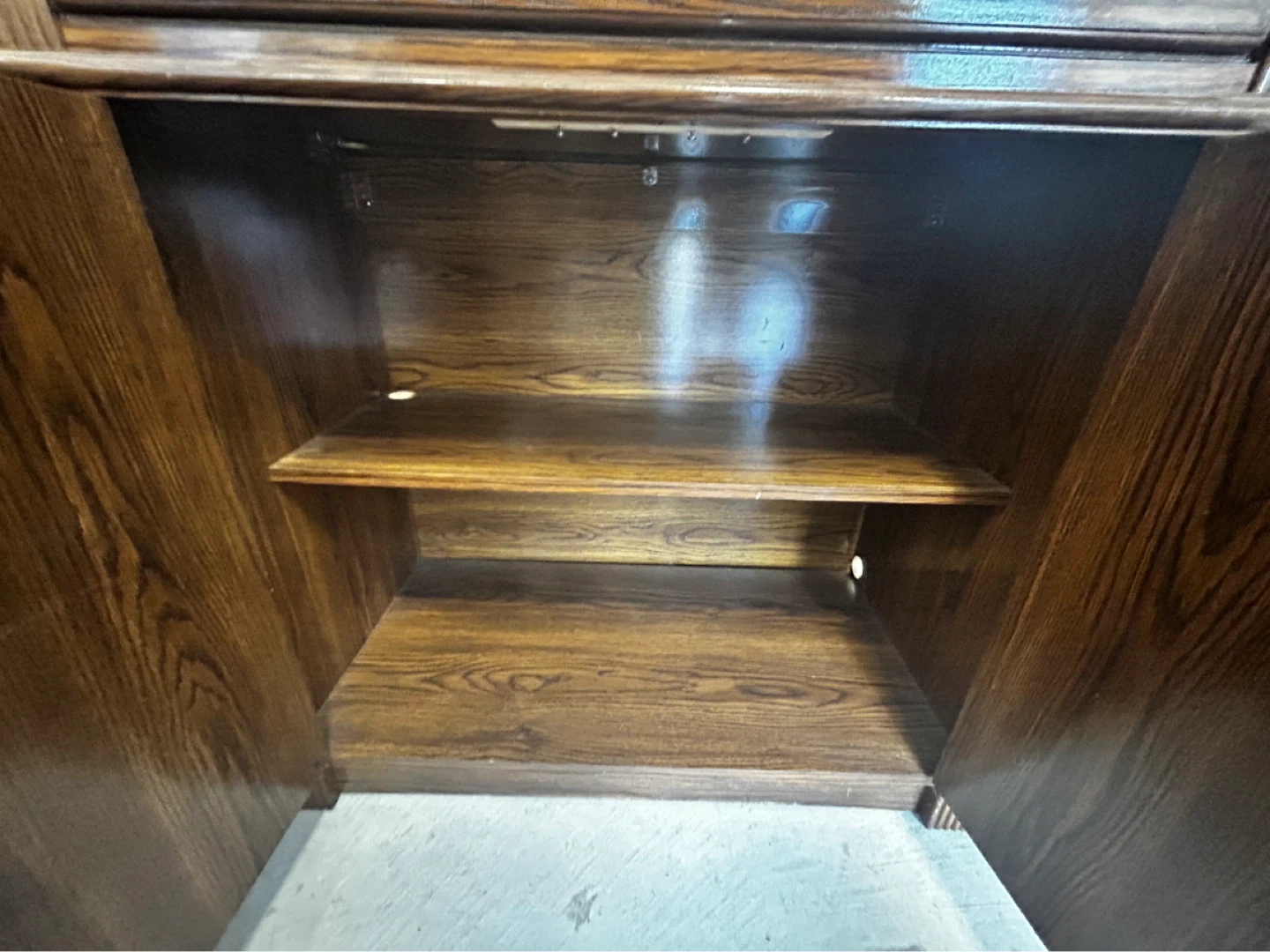 Dark Wood Bookshelf with Cabinet - photo 2