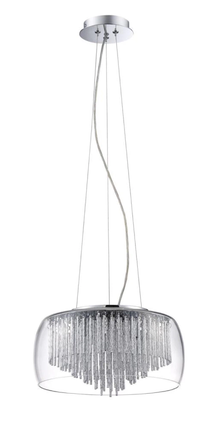 PICCOLO series 5-Light Chrome Pendant (PF47-5LPE-CH) by Kendal