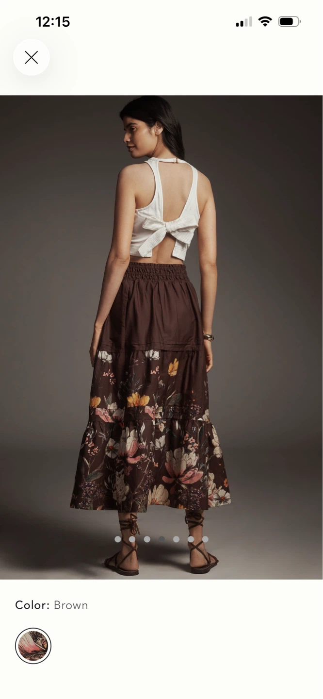BNWT Anthropologie Somerset Maxi Skirt XS P - photo 4