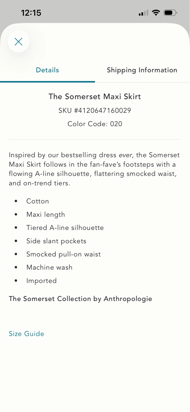 BNWT Anthropologie Somerset Maxi Skirt XS P - photo 5