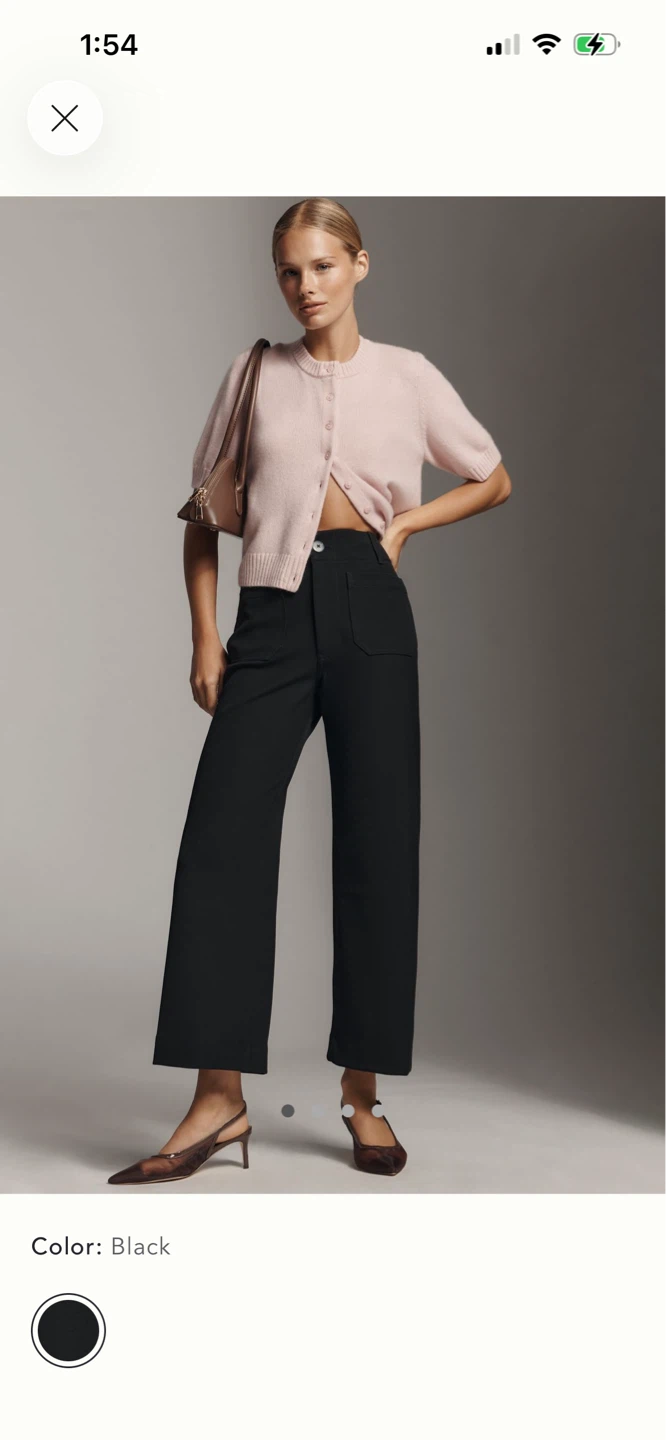 BNWT Anthropologie Colette Crop Stretch Twill Pants 28