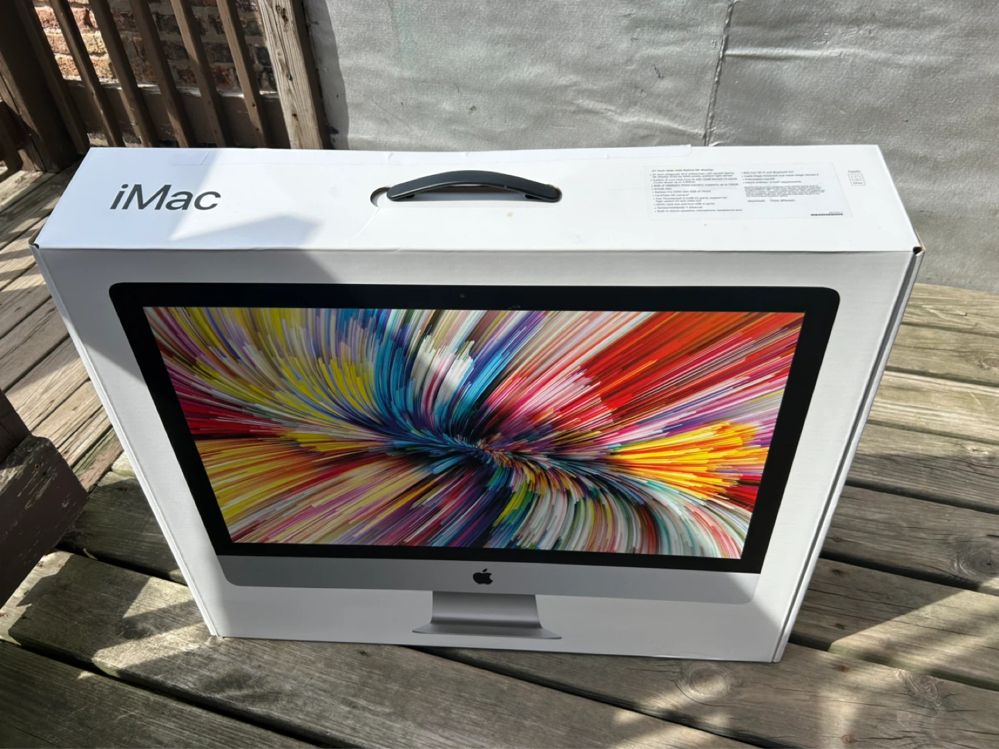 Apple 27-inch iMac with Retina 5K Display empty box