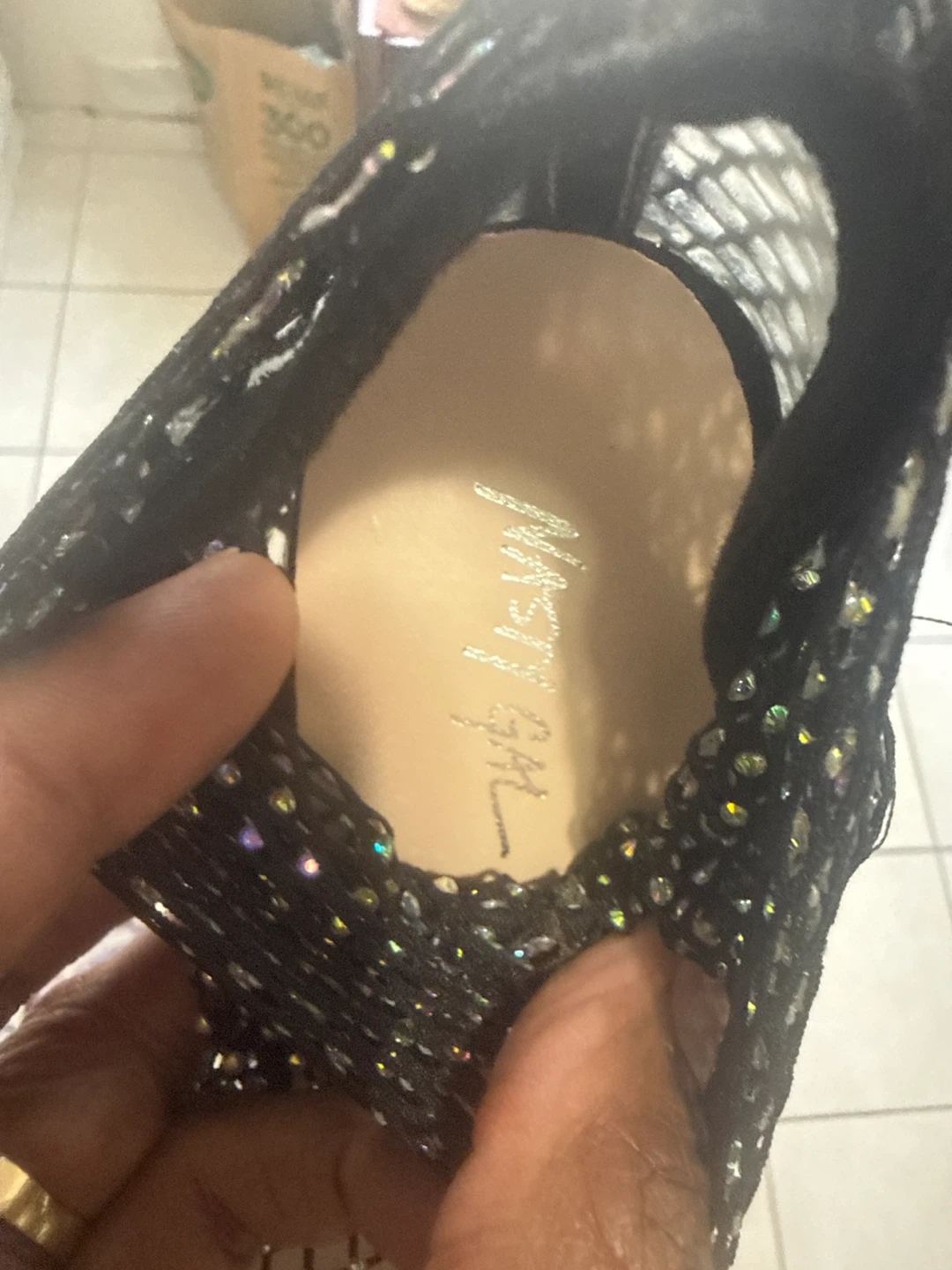 NASTY GAL Rhinestone Mesh Heels - photo 5