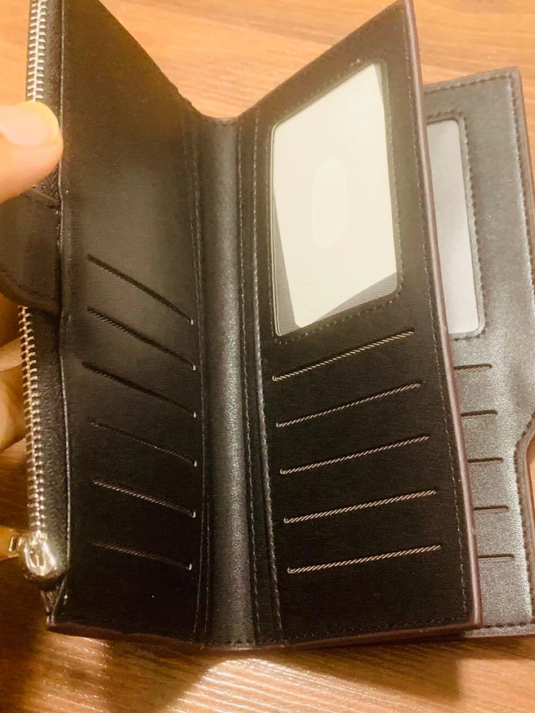 🌱Black Bifold Wallet with Zipper - photo 2