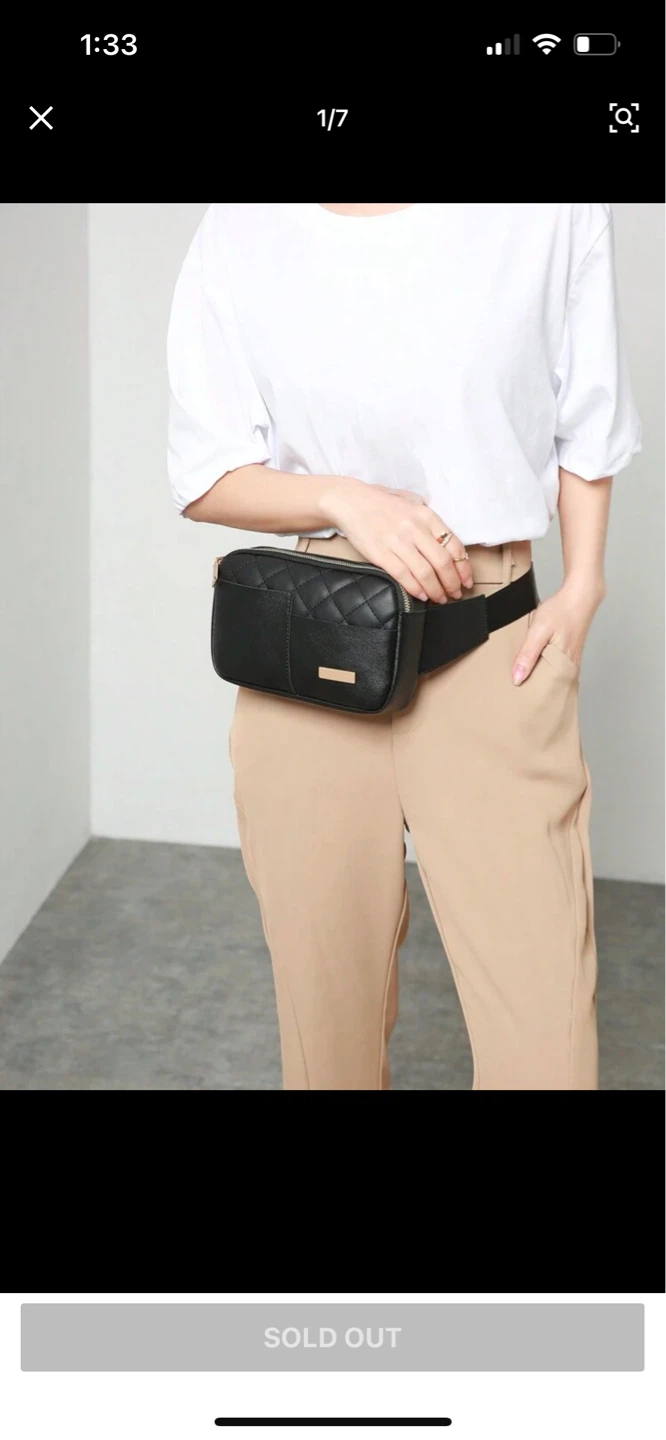 Black Quilted Fanny Pack / Crossbody Bag - photo 4