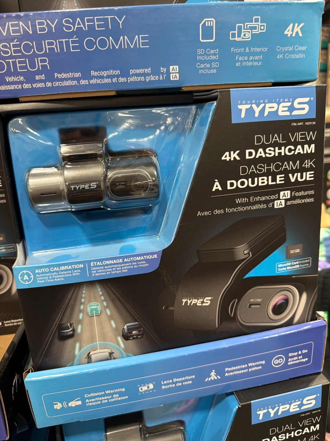 Types Dual View 4K Dashcam with AI Features