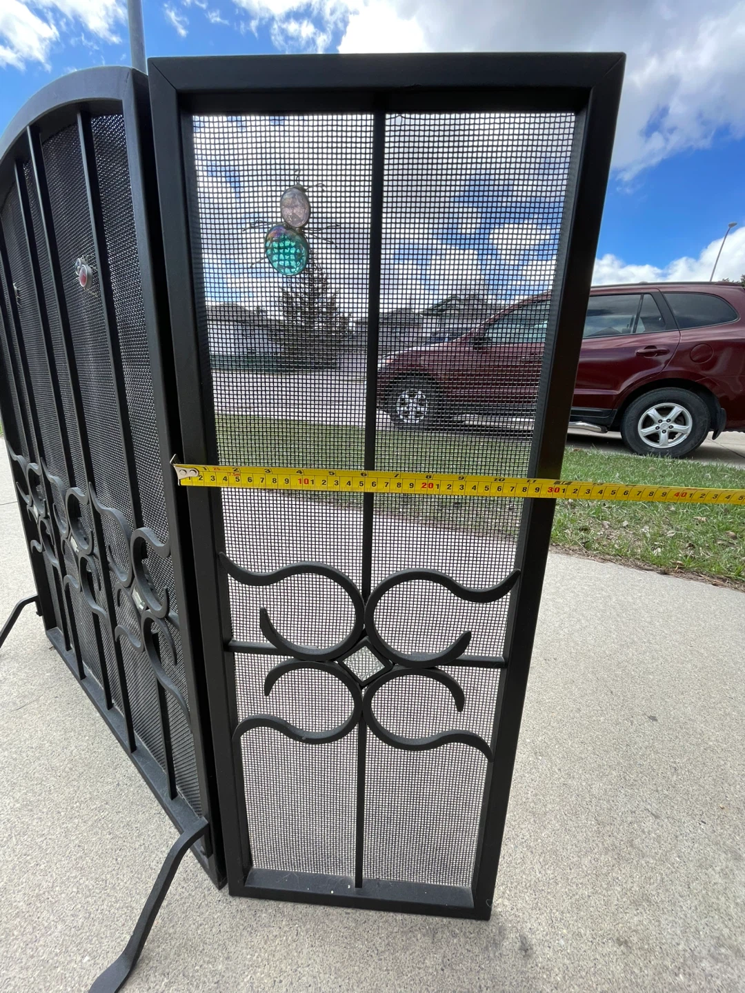 Black Metal Fireplace Screen - photo 5
