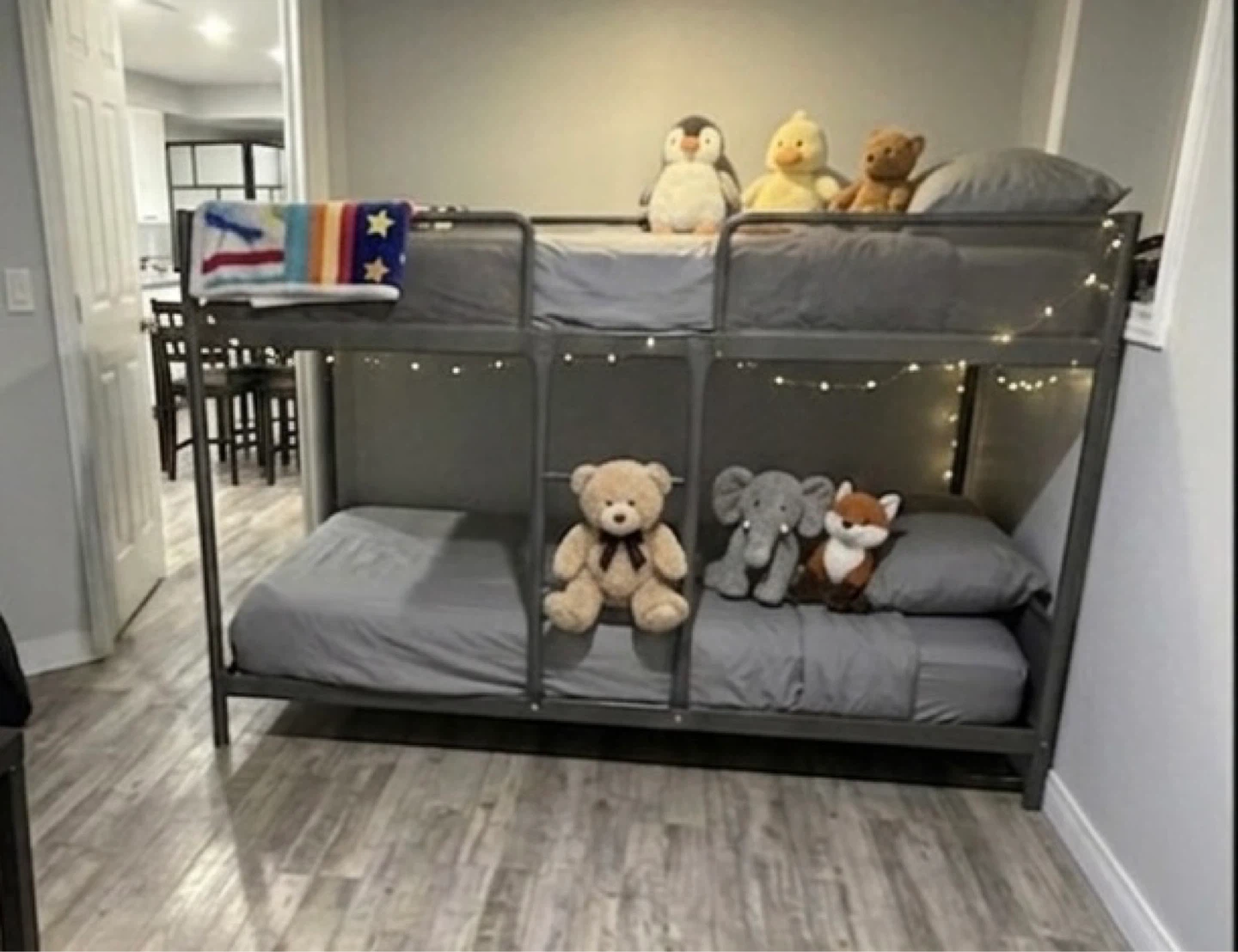 Metal bunk bed frame