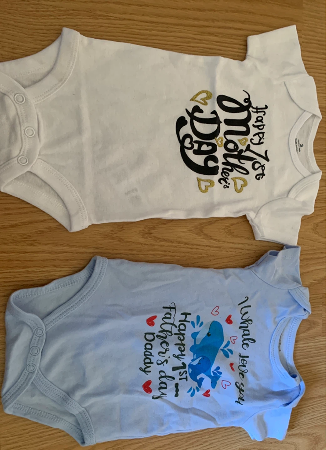 Baby Bodysuits - Happy 1st Mother's Day & Father's Day