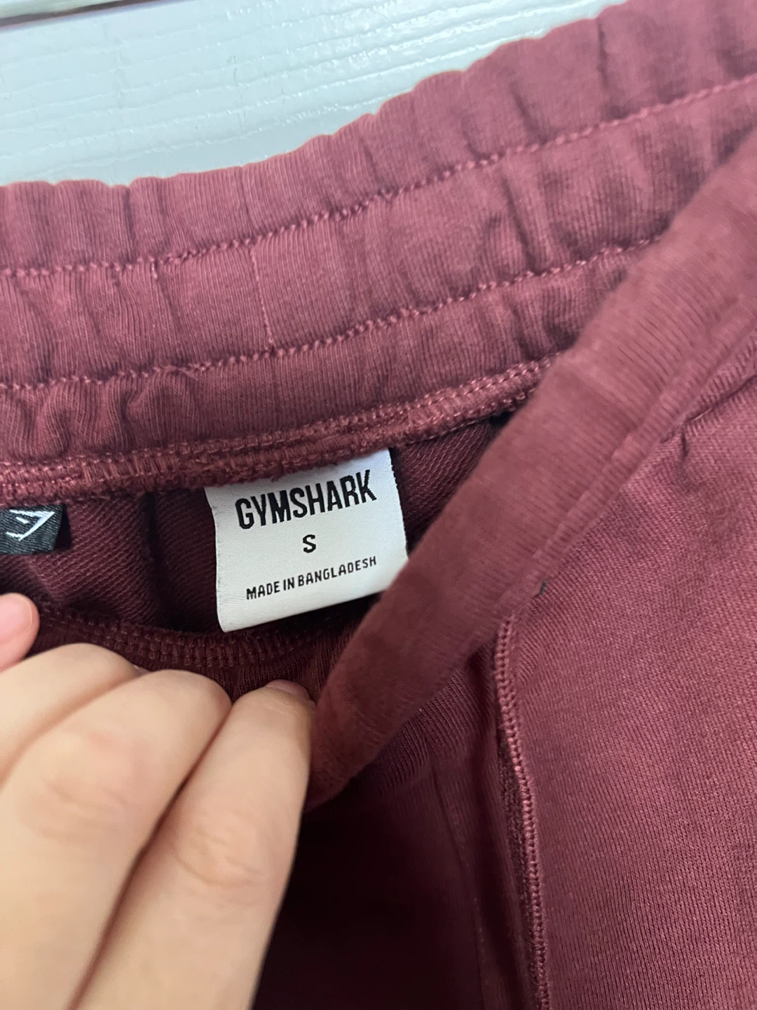 Woman’s Gymshark Maroon Sweatpants Size S - photo 2