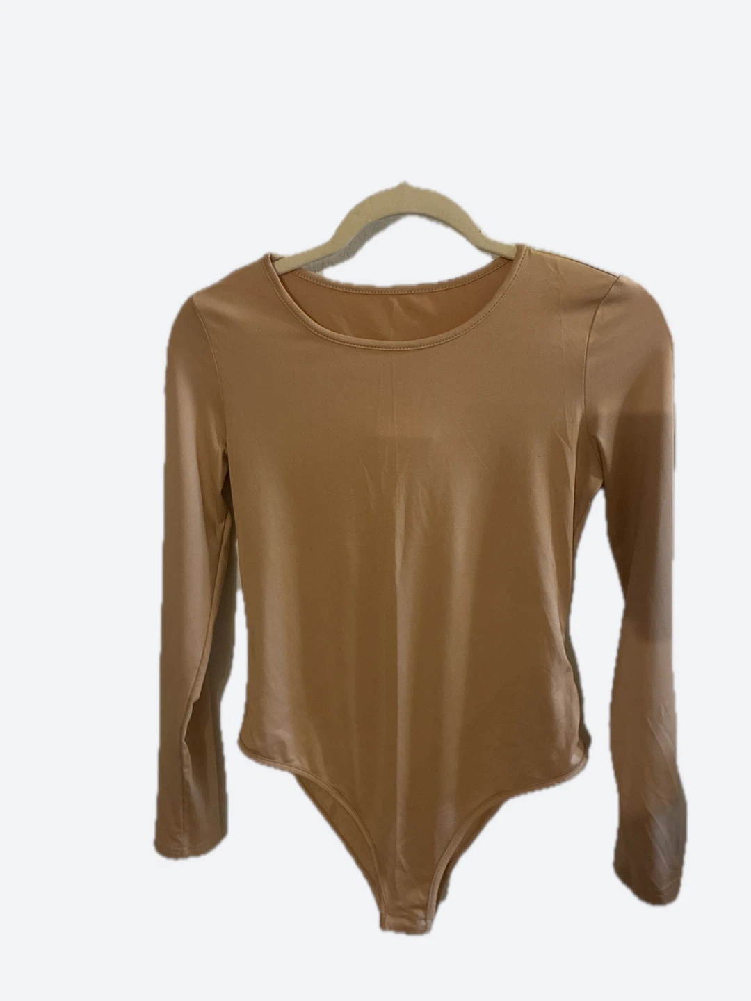 Tan Long Sleeve Bodysuit