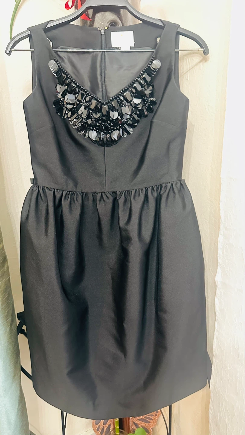 Kate Spade Black Beaded Neckline Dress