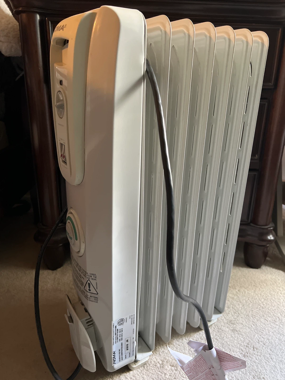 NOMA Oil-Filled Radiator Heater - photo 2