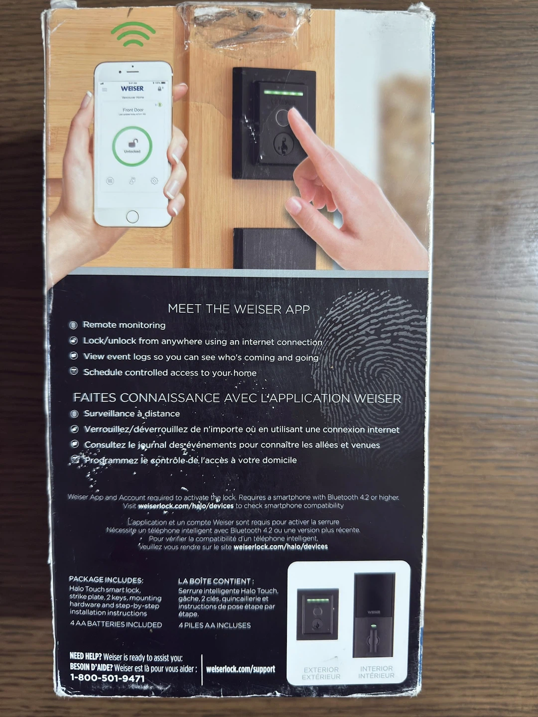 Weiser Halo Touch Matte Black Keyless Entry Smart Lock OBO - photo 2