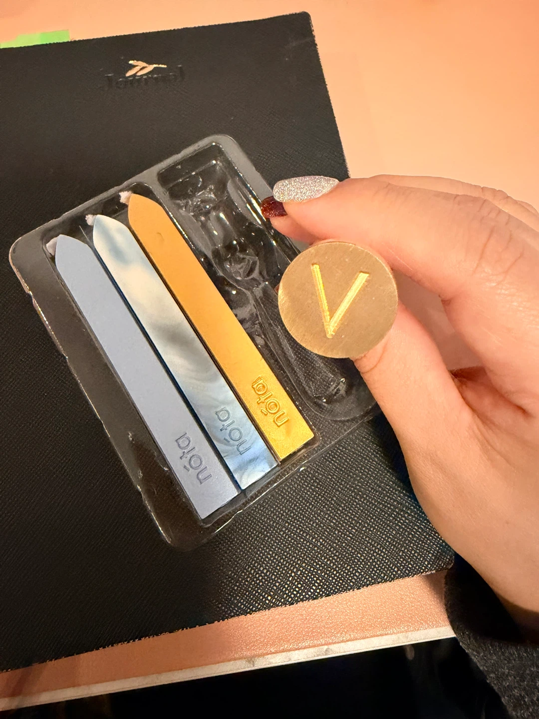 Nota Wax Seal Set with Wooden Stamp - photo 3