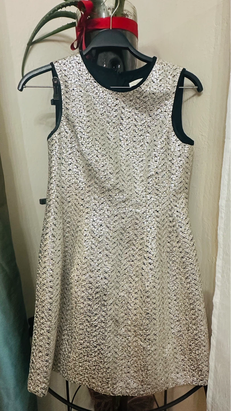 Rhoshanna Sleeveless Tweed Dress Size 8